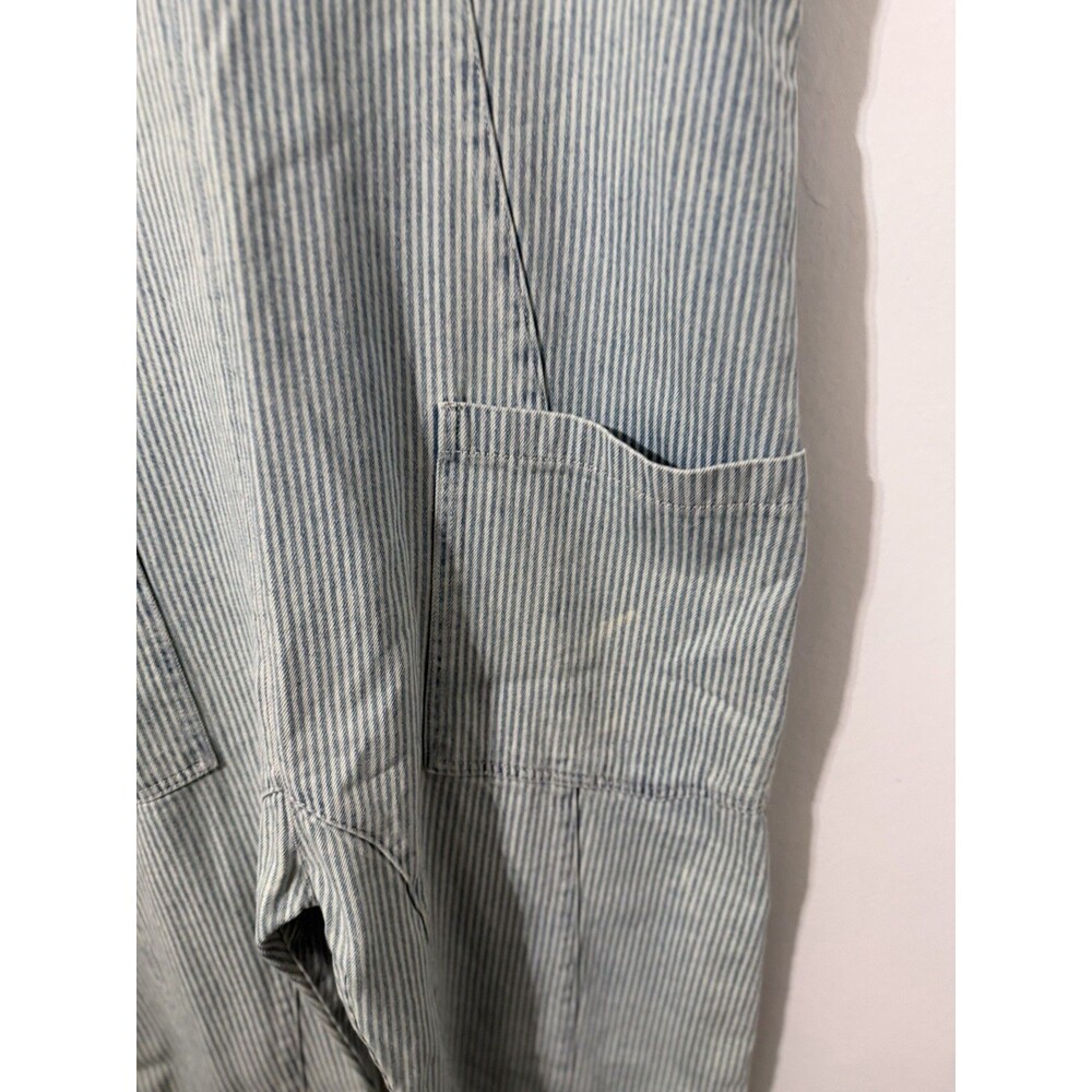 We The Free Women Overalls Sz Large High Roller Railroad Jumpsuit Overalls Blue - Picture 5 of 8